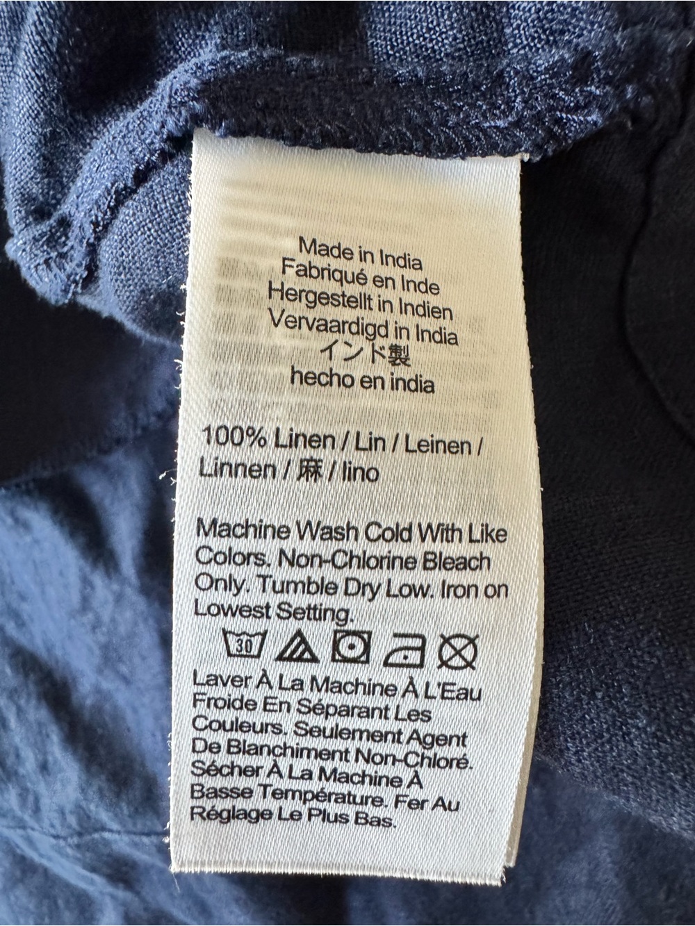 J. Crew Navy Bungalow Popover Dress Linen Pockets Mini Length Blue Medium - Picture 4 of 6